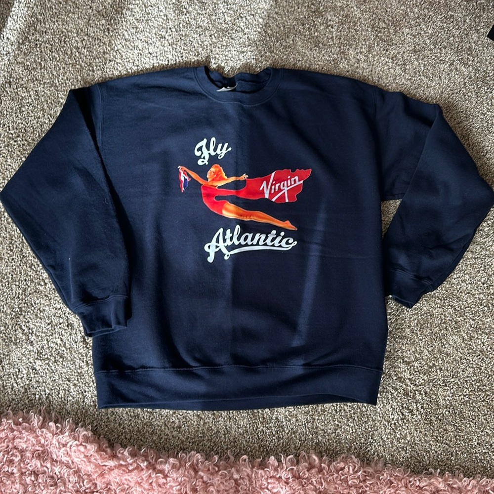 NWOT SWEATSHIRT LADIES SIZE L VIRGIN AIRLINE “Princess Diana”